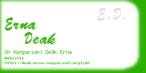 erna deak business card