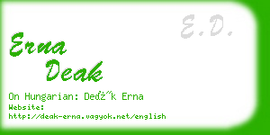 erna deak business card
